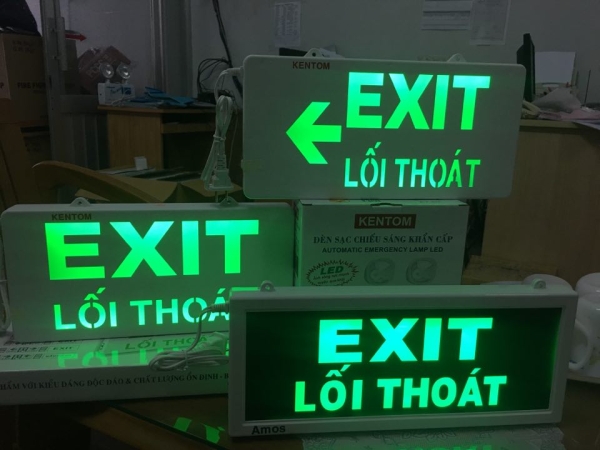 ĐÈN EXIT KENTOM MẪU MỚI GIÁ RẺ TẠI TPHCM