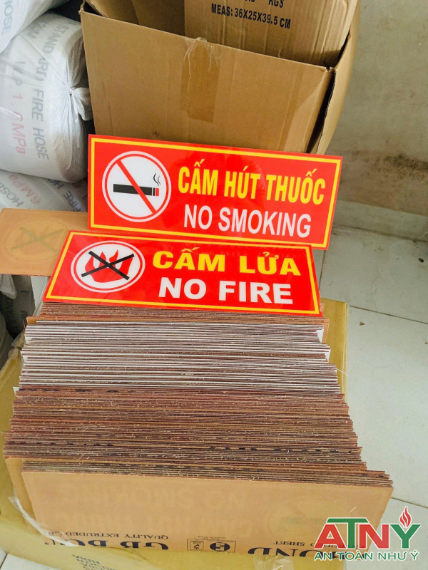 Bảng cấm lửa cấm hút thuốc bằng mica