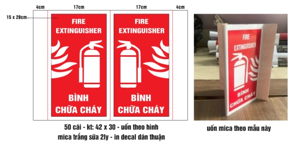 Bảng hiệu để bình chữa cháy cấm lửa cấm hút thuốc bộ nội qui tiêu lệnh pccc