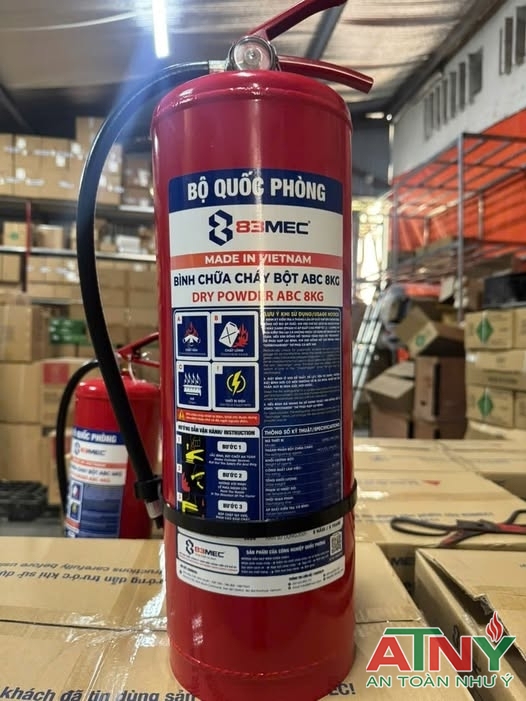 Bình chữa cháy abc 8kg bộ quốc phòng