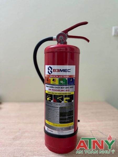 Bình chữa cháy bột abc 4kg 83mec Bộ Quốc Phòng giá bao nhiêu?