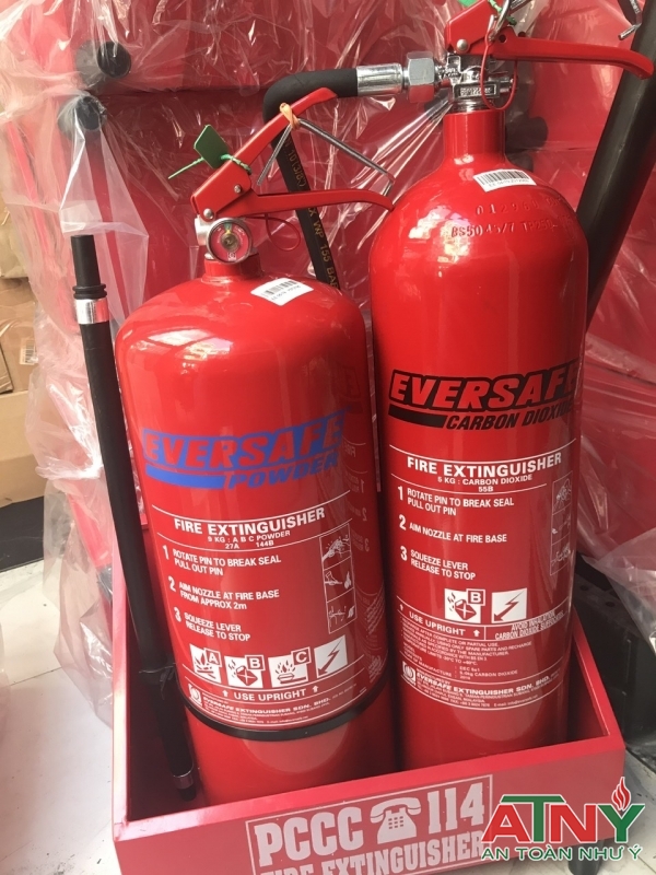 bình chữa cháy bột abc 9kg co2 5kg eversafe malaysia