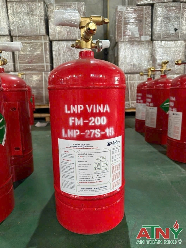 Bình chữa cháy fm200 sms-227 LNP VINA