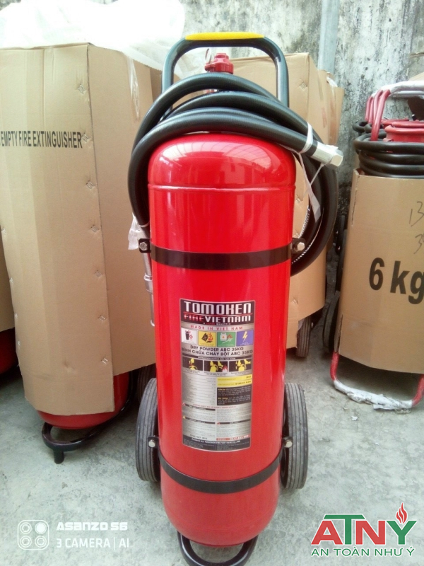 Bình chữa cháy Tomoken xe đẩy bột abc 35kg TMK-VJ-ABC/35Kg