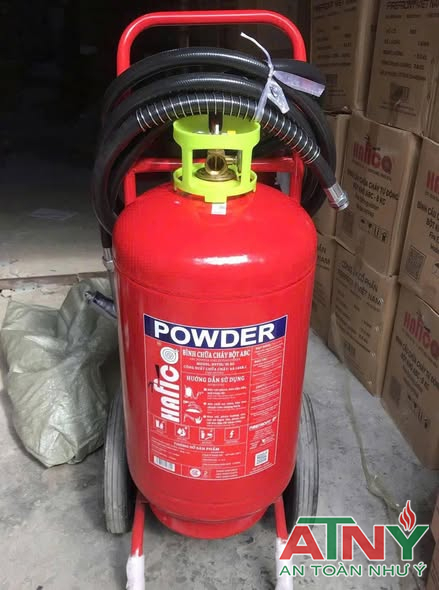 Bình chữa cháy xe đẩy hafico bột abc 35kg