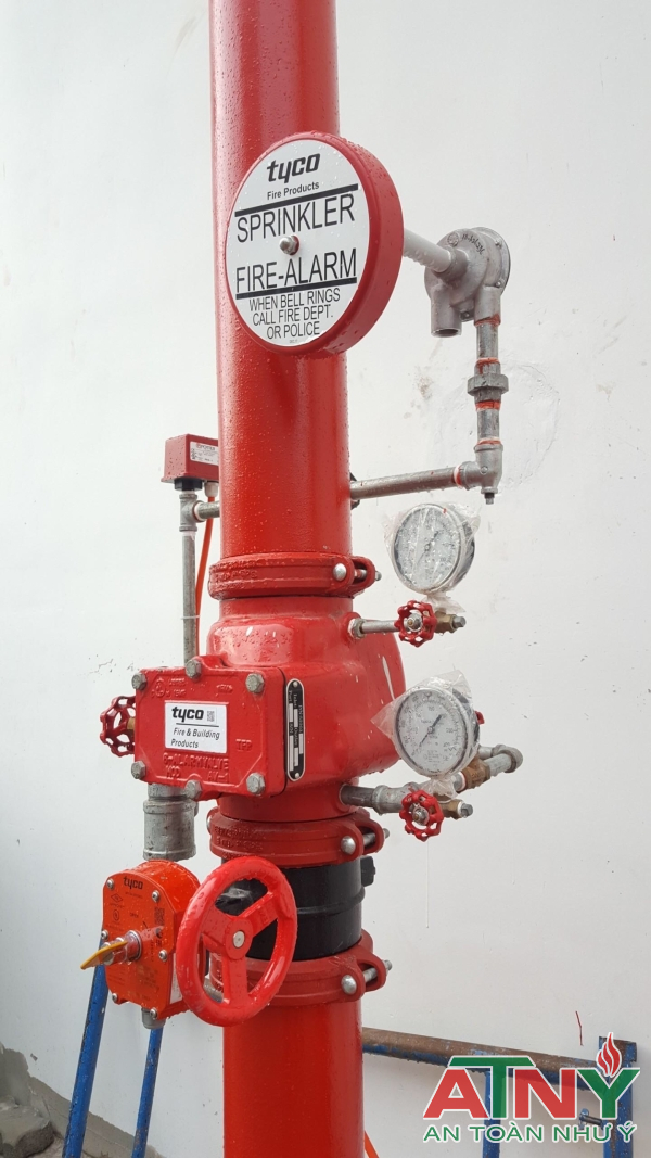 Bộ van báo động Tyco AV-1-300:thân van,bộ ống nối,chuông nước,bình điều áp,công tắc áp lực
