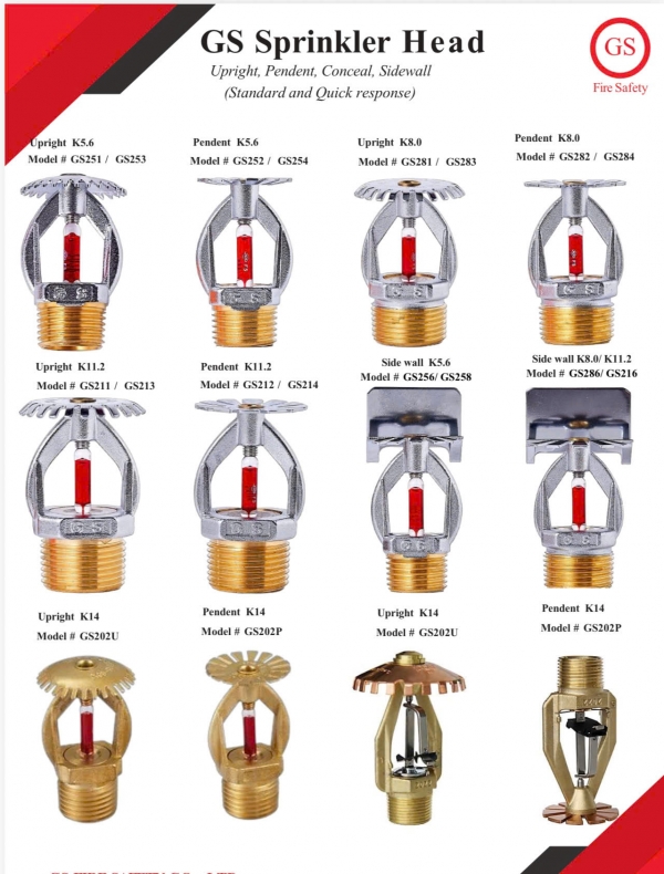 Catalogue báo giá đầu phun sprinkler GS Việt Nam