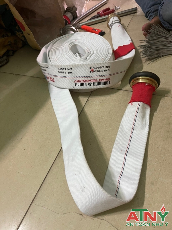 Cuộn vòi chữa cháy tomoken khớp nối nhanh machino bằng đồng
