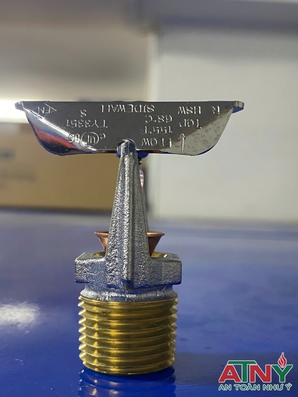 Đầu phun chữa cháy sprinkler tyco quay ngang ty3351 k5.6 68 độ c