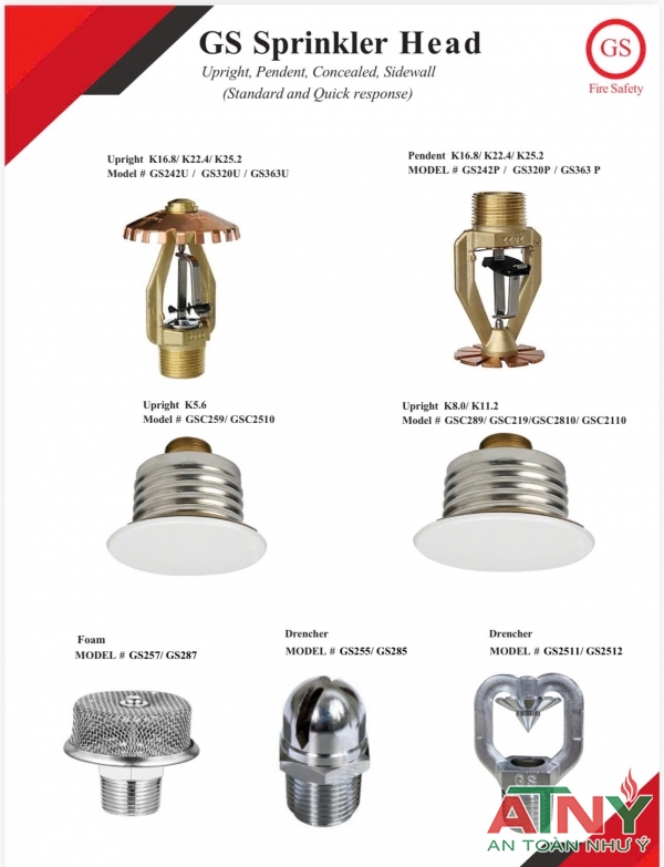Đầu phun phản ứng nhanh k16.8 kiểm định tem 2026