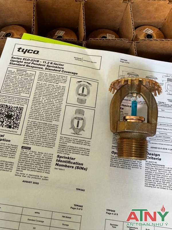 Đầu phun tyco k11.2 141 độ c ty5151