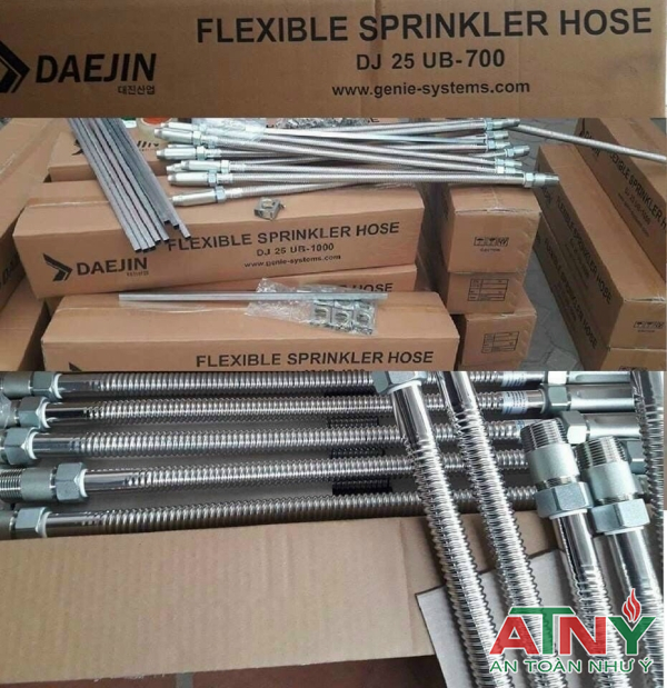 Dây ống mềm nối cho đầu phun chữa cháy sprinkler có kiểm định PCCC