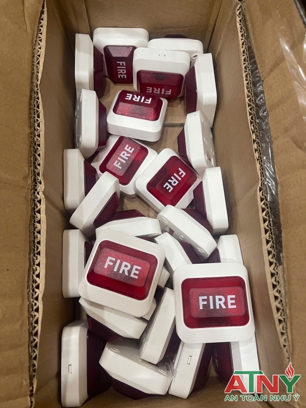Đèn báo phòng có chữ fire 24v