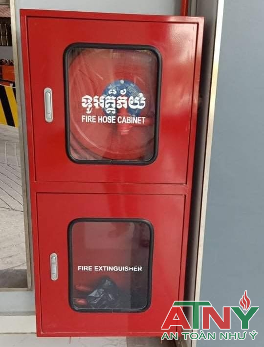 FIRE HOSE REEL.FIRE EXTINGUISHER COMBODIA(TỦ ĐỰNG CUỘN VÒI RULO VÀ BÌNH CHỮA CHÁY)