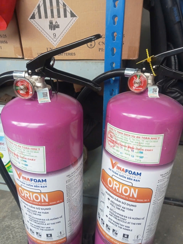 Gía bình chữa cháy pin lithium orion 3 lít 6 lit 9 lit
