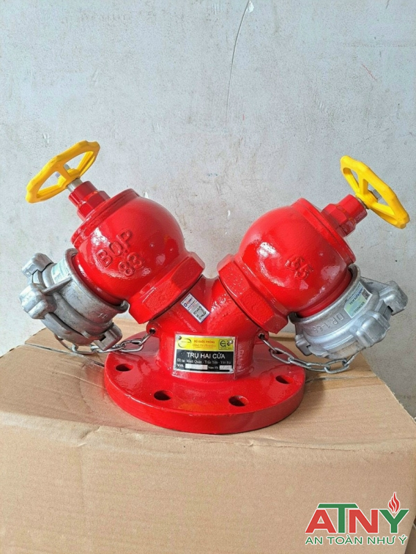 Họng trụ tiếp nước van góc chữa cháy bộ quốc phòng có kiểm định pccc