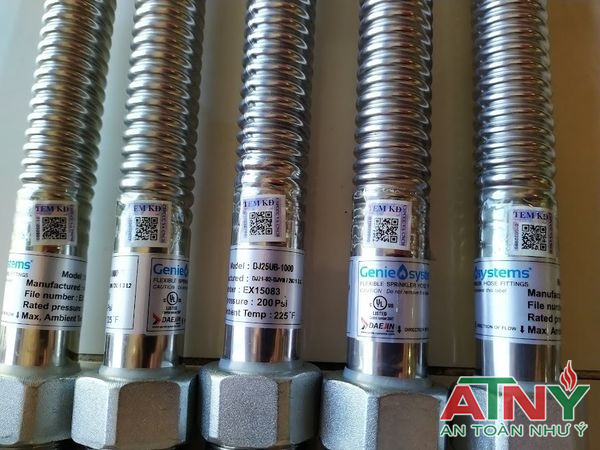 Kiểm định dây ống mềm cho đầu phun sprinkler 7 tấc 1m 1,2m 1,5m