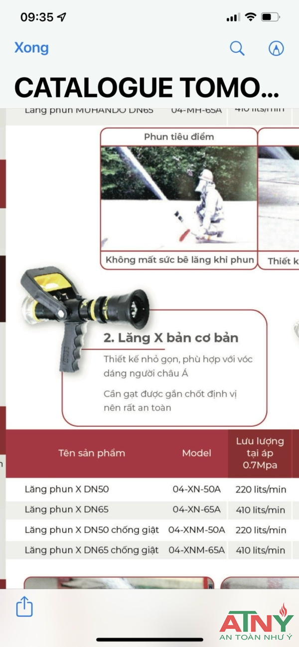 Lăng phun tomoken đa năng chống giật DN40 DN50 DN65