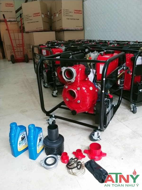 Máy bơm chữa cháy chạy dầu diesel kato Thai Lan 10hp