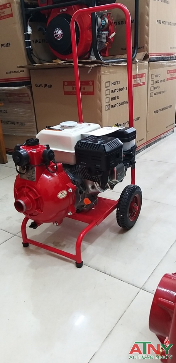 Máy bơm chữa cháy mini xe đẩy khiêng tay động cơ diesel hoặc xăng 4 thì