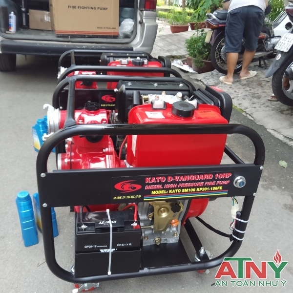 Máy bơm diesel 10hp kato thai lan có kiểm định pccc năm 2024-2025