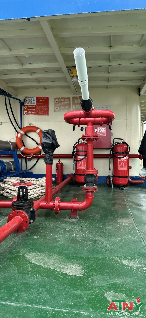 Súng lăng giá phun foam gắn cố định mặt bít DN100 DN80 quay 360 độ