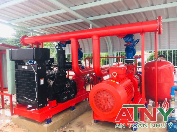 THI CÔNG CUNG CẤP LẮP ĐẶT MÁY BƠM CHỮA CHÁY WINDY ĐIỆN DIESEL BÙ ÁP