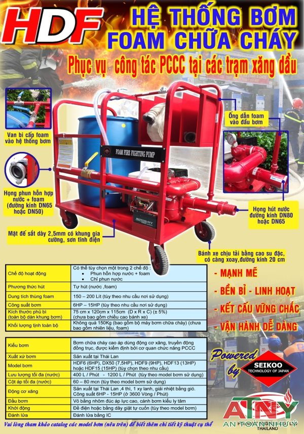 Thông số xe foam di động cho cây xăng gồm những gì