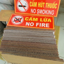Bán bộ nội qui tiêu lệnh PCCC mica cấm lửa cấm hút thuốc mica tại TPHCM Quận Tân Phú
