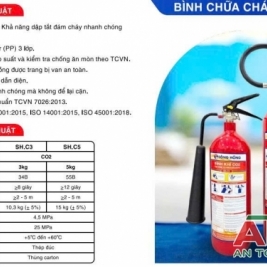 Bình chữa cháy co2 3kg 5kg sông hồng Bình chữa cháy co2 3kg 5kg sông hồng