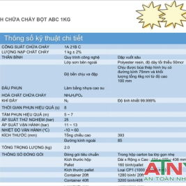 Bình chữa cháy xách tay mini bột abc 1kg kiểm định cấp tem PCCC năm 2023