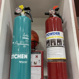 Bình chữa cháy xách tay mini bột abc 1kg kiểm định cấp tem PCCC năm 2023