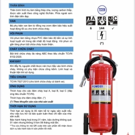 Bình xe đẩy bột abc 35kg cmp35 vinafoam