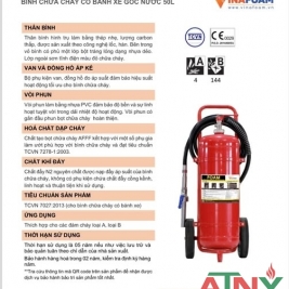 Catalogue bình foam dạng xe đẩy 25lit 50lit vf25 vf50