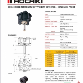 Catalogue đầu báo nhiệt chống nổ hochiki FFH-2E090