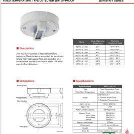 Catalogue đầu báo nhiệt kín nước ngoài trời 24v Japan