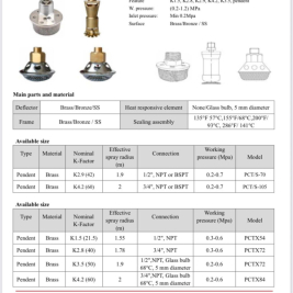 Catalogue đầu phun foam kín thủy ngân
