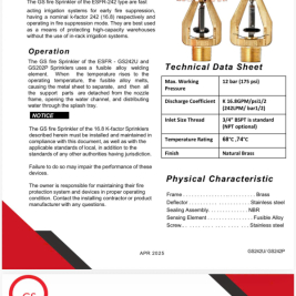 Catalogue đầu phun k16.8 gs