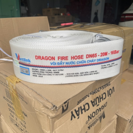 Cuộn vòi chữa cháy dragon DN50 DN65 dài 20m có kiểm định cấp tem PCCC