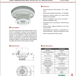 Đầu báo nhiệt nittan cố định chống nước 70oC model 1CC2-70-LW