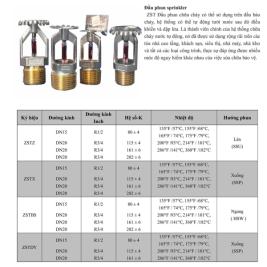 Đầu phun 93 độ sprinkler quay lên quay xuống giá rẻ