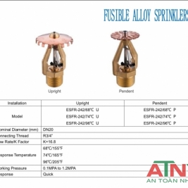 Đầu Phun Sprinkler esfr k16.8 giá rẻ có kiểm định