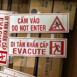 Đèn cảnh báo xả khí cấm vào di tản khẩn cấp
