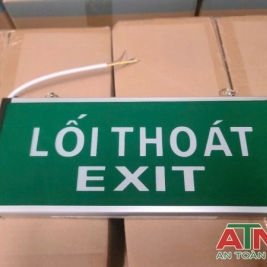 Đèn exit thoát hiểm các hướng lên xuống cầu thang trái phải