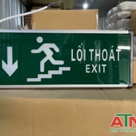 Đèn exit thoát hiểm các hướng lên xuống cầu thang trái phải