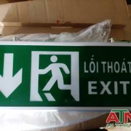 Đèn exit thoát hiểm các hướng lên xuống cầu thang trái phải