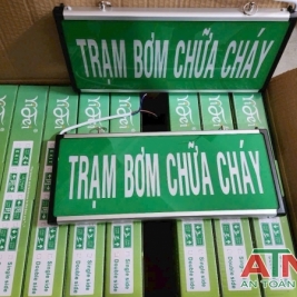 Đèn exit thoát hiểm cầu thang đèn trạm bơm chữa cháy
