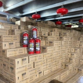 Địa chỉ bán bình chữa cháy tự động 6kg 8kg treo trần nhà xe kho bãi xưởng sản xuất