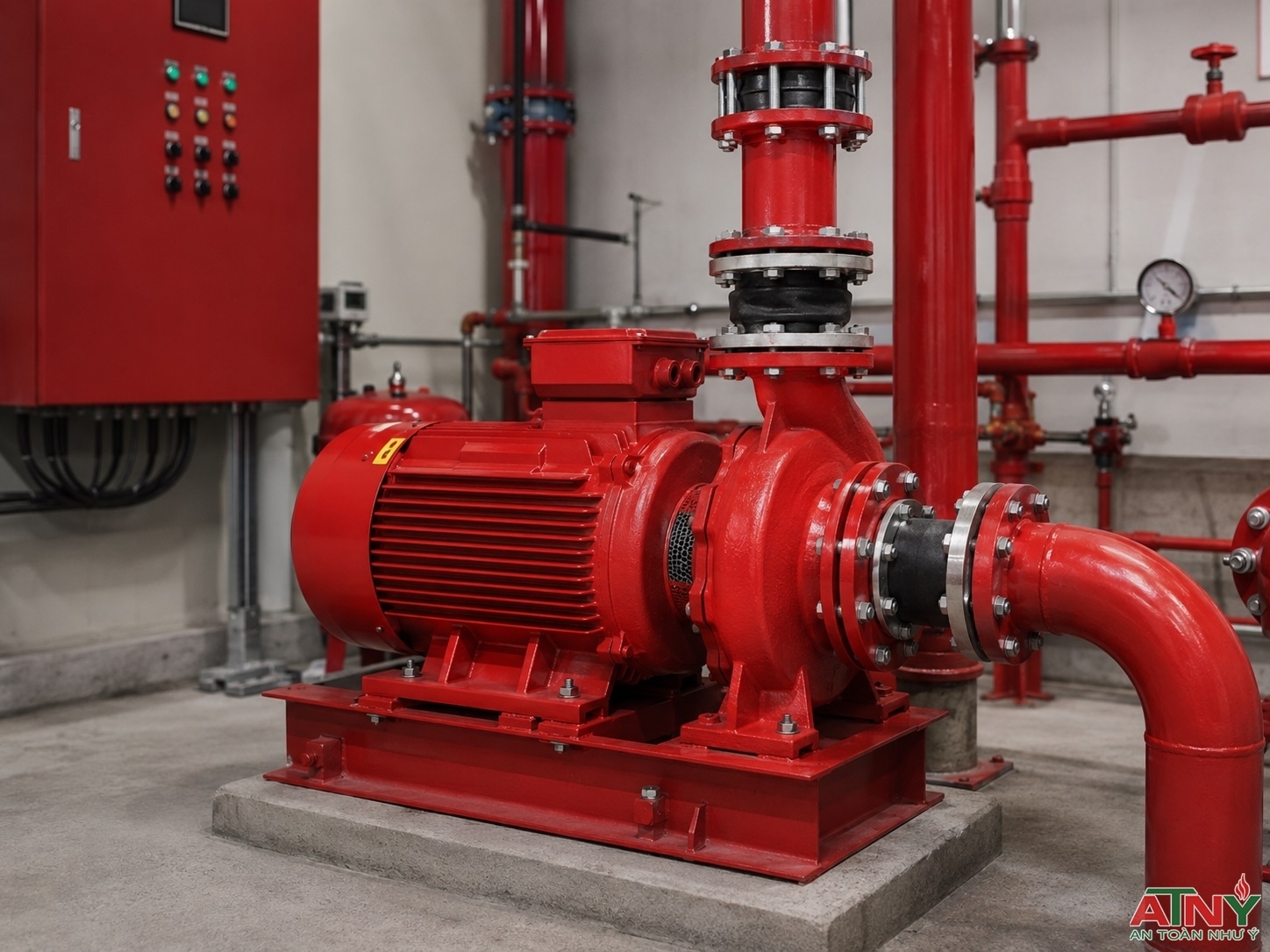 Giải ph&aacute;p lắp đặt cụm bơm chữa ch&aacute;y: Bơm điện Windy kết hợp bơm b&ugrave; &aacute;p v&agrave; Diesel