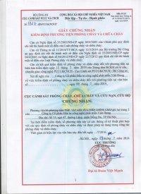 giấy chứng nhận kiểm định phương tiện pccc
